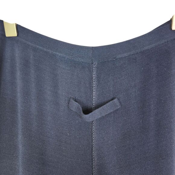 JEAN PAUL GAULTIER Pants Womens Small Blue Fuzzi Wide Leg Knit Stretch Pull On - Picture 6 of 11